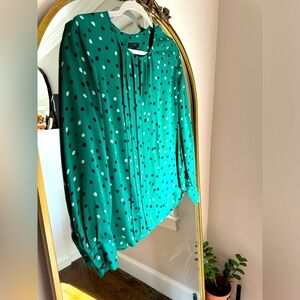 J. Crew polka dot blouse, size 10